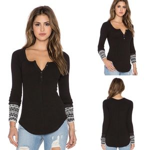 NEW Free People Ski Lodge Cuff Thermal Top